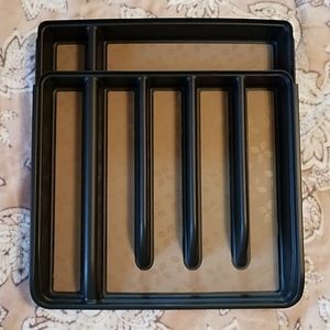 Rubbermaid Black and Tan Cutlery Tray Organizer